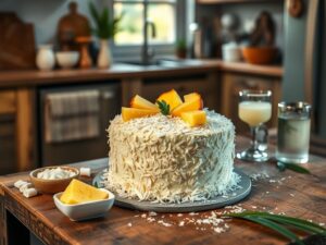 Bolo de Coco Tropical