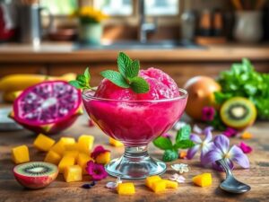 Sorvete de Pitaya Tropical