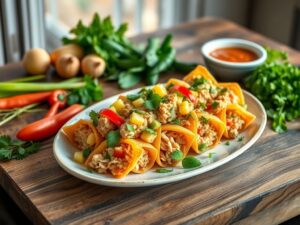 Recheio de Frango para Canudinho Tropical