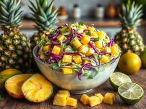 Salada de Repolho Cremosa Tropical