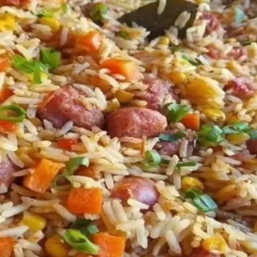 Receita de Arroz com Linguiça