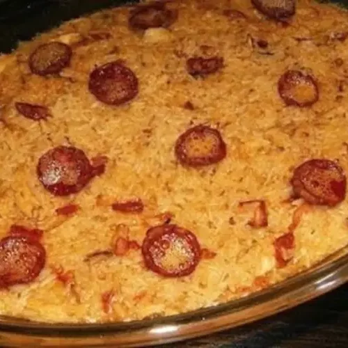 Receita de Arroz de Frango no Forno