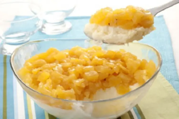 Receita de Arroz Doce com Abacaxi