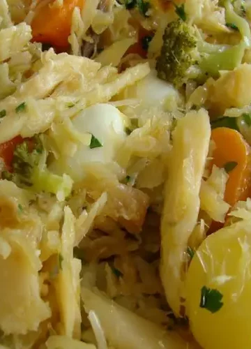 Receita de Bacalhau com Legumes