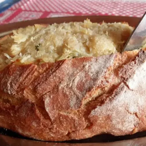 Receita de Bacalhau escondido na broa