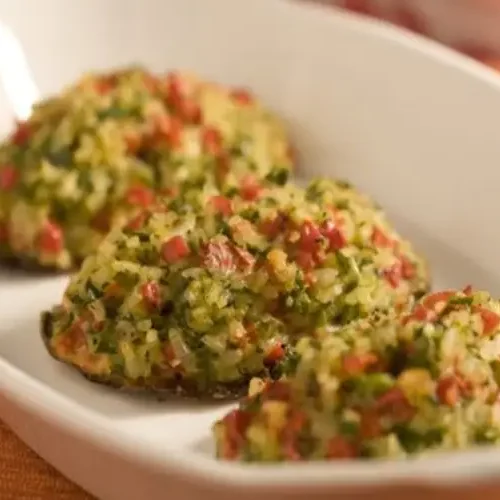 Receita de Bolinho Assado de Arroz com Ervas Light