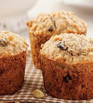 Receita de Bolinho de Aveia com Maçã