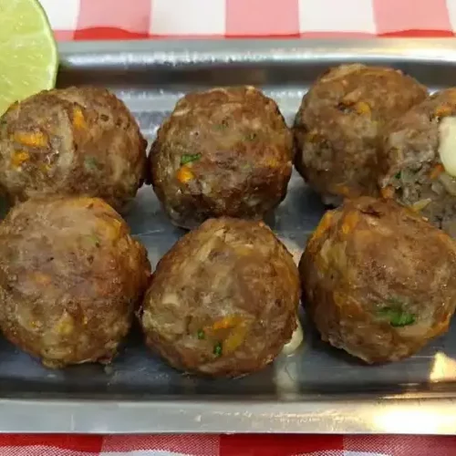 Receita de Bolinho de Carne Recheado Assado na AirFryer