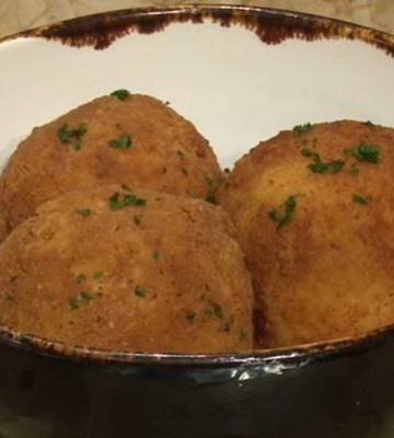 Receita de Bolinho de Risoto Recheado