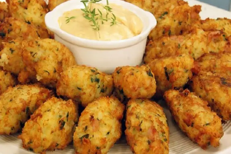 Receita de Bolinho de Arroz com Presunto