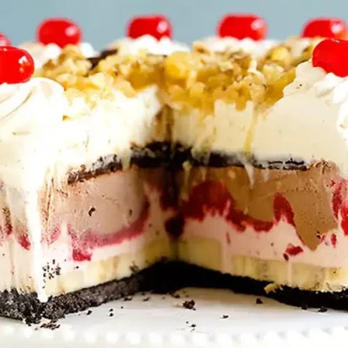 Receita de Bolo Banana Split