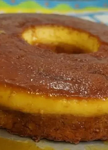 Receita de Bolo Pudim de Laranja