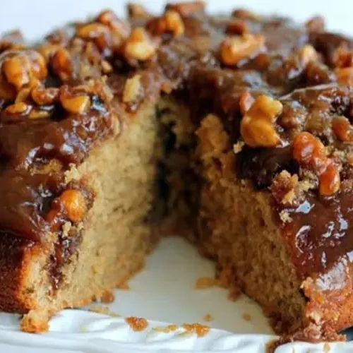 Receita de Bolo de Caramelo e Nozes