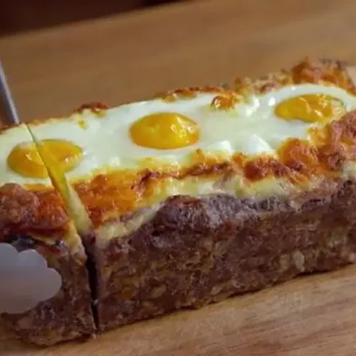 Receita de Bolo de carne recheado com ovos