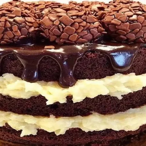 Receita de Bolo de Prestígio e Brigadeiro