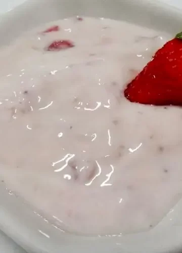 Receita de Creme Gelado de Morango delicioso