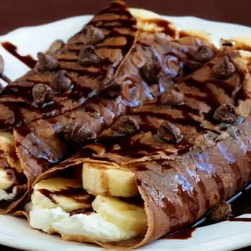 Receita de Crepe de Chocolate com Banana