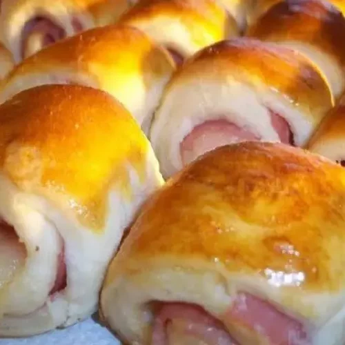 Receita de Enroladinho de Queijo e Presunto