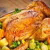 Receita de Frango assado com legumes e alecrim