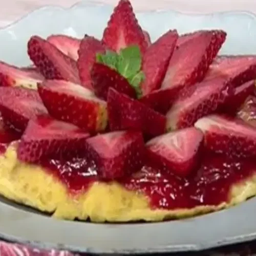 Receita de Fritada Doce de Morango