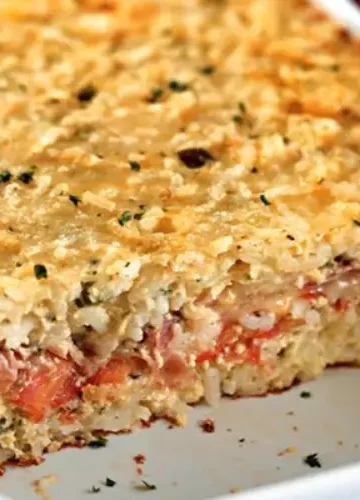 Receita de Omelete Assado de Arroz