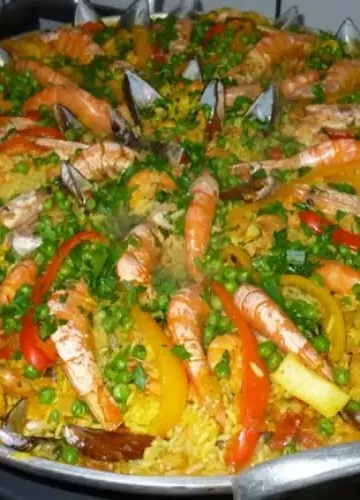 Receita de Paella de frutos do mar