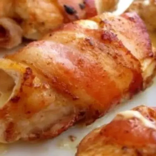 Receita de Peito de frango Recheado com Bacon Presunto e Queijo