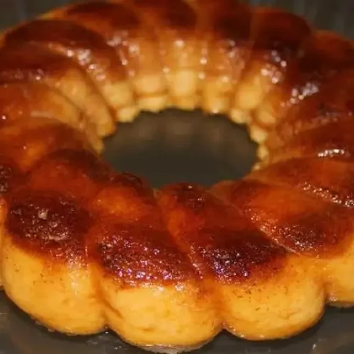 Receita de Pudim de Pão com Laranja de Microondas