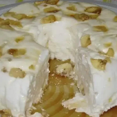 Receita de Pudim de claras com banana