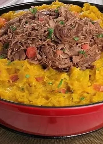 Receita de Quibebe de Abóbora com Carne Desfiada