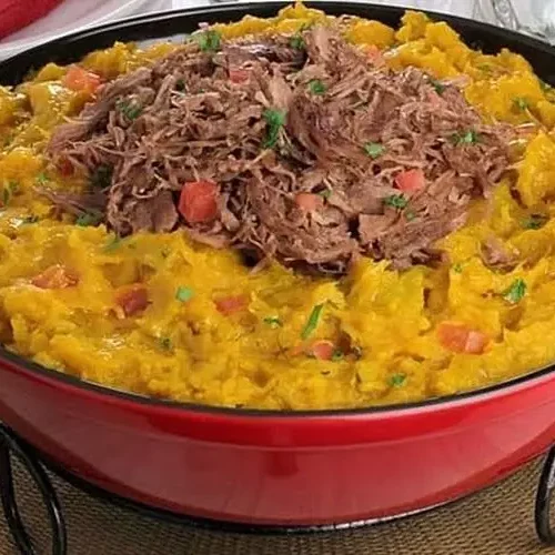 Receita de Quibebe de Abóbora com Carne Desfiada