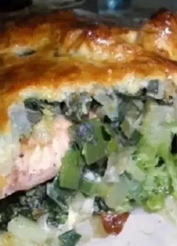 Receita de Quiche Fechada de Salmão