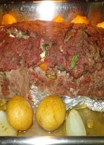 Receita de Rocambole de carne moída com batatas