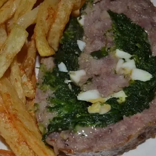 Receita de Rolo de Carne com Espinafres