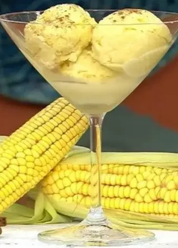 Receita de Massa de Sorvete de Milho Verde