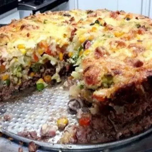 Receita de Torta de carne e legumes