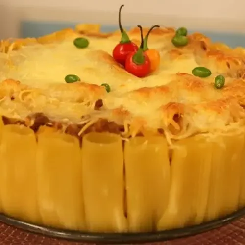 Receita de Bolo Assado de Macarrão