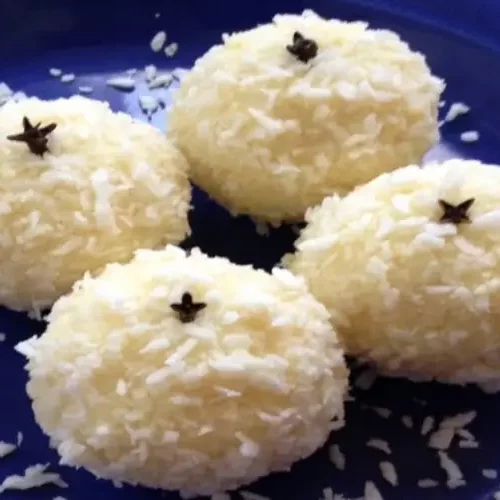 Receita de Brigadeiro branco com coco