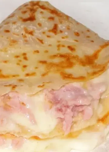 Receita de Crepe de Presunto e Queijo