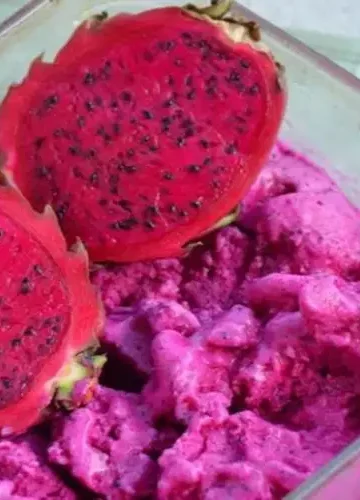 Receita de Sorvete de Pitaya-dragon-fruit